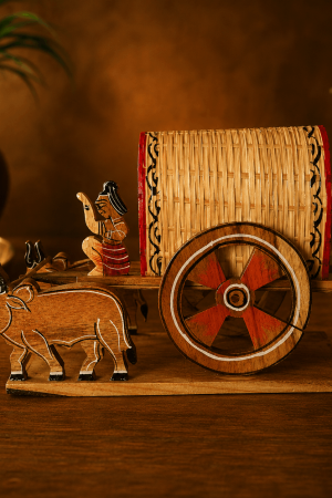 handmade wooden bullock cart